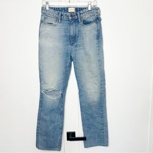 Simon Miller high rise distressed jeans 28 6 straight leg 100% cotton designer